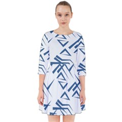 Abstract Pattern Geometric Backgrounds   Smock Dress by Eskimos