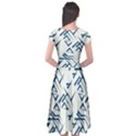 Abstract pattern geometric backgrounds   Cap Sleeve Wrap Front Dress View2