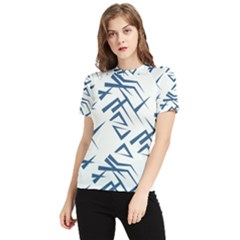 Abstract Pattern Geometric Backgrounds   Women s Short Sleeve Rash Guard by Eskimos