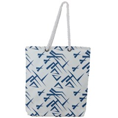 Abstract Pattern Geometric Backgrounds   Full Print Rope Handle Tote (large) by Eskimos