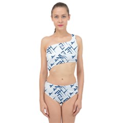 Abstract Pattern Geometric Backgrounds   Spliced Up Two Piece Swimsuit