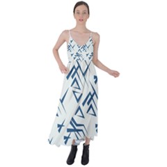 Abstract Pattern Geometric Backgrounds   Tie Back Maxi Dress by Eskimos