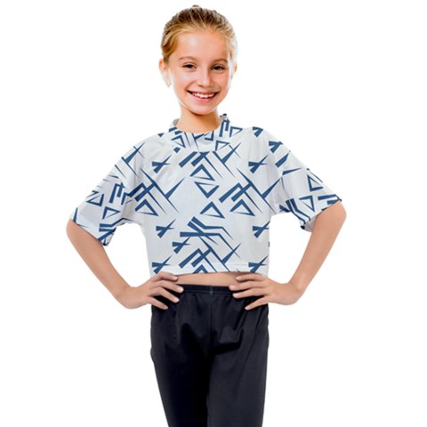 Abstract Pattern Geometric Backgrounds   Kids Mock Neck Tee by Eskimos