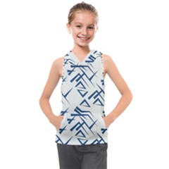 Abstract Pattern Geometric Backgrounds   Kids  Sleeveless Hoodie