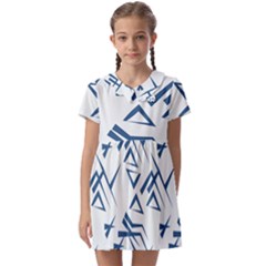 Abstract Pattern Geometric Backgrounds   Kids  Asymmetric Collar Dress by Eskimos