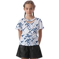 Abstract Pattern Geometric Backgrounds   Kids  Front Cut Tee by Eskimos