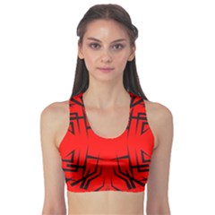 Abstract Pattern Geometric Backgrounds   Sports Bra by Eskimos