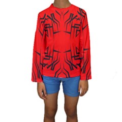 Abstract Pattern Geometric Backgrounds   Kids  Long Sleeve Swimwear by Eskimos