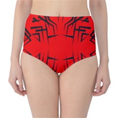 Abstract Pattern Geometric Backgrounds   Classic High-waist Bikini Bottoms by Eskimos