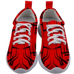 Abstract Pattern Geometric Backgrounds   Kids Athletic Shoes by Eskimos