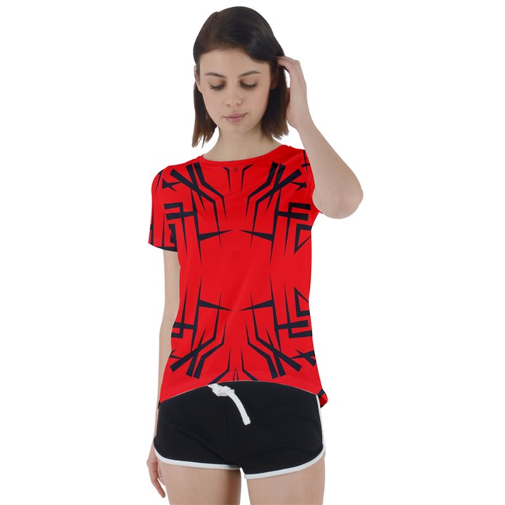 Abstract pattern geometric backgrounds   Short Sleeve Foldover Tee