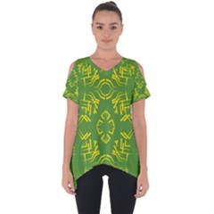 Abstract Pattern Geometric Backgrounds   Cut Out Side Drop Tee by Eskimos