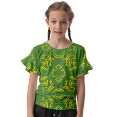 Abstract Pattern Geometric Backgrounds   Kids  Cut Out Flutter Sleeves by Eskimos