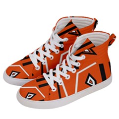 Abstract Pattern Geometric Backgrounds   Women s Hi-top Skate Sneakers by Eskimos