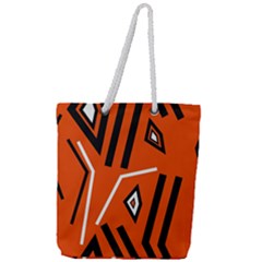 Abstract Pattern Geometric Backgrounds   Full Print Rope Handle Tote (large) by Eskimos