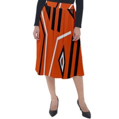 Abstract Pattern Geometric Backgrounds   Classic Velour Midi Skirt  by Eskimos