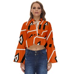 Abstract Pattern Geometric Backgrounds   Boho Long Bell Sleeve Top by Eskimos