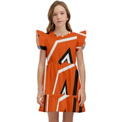 Abstract Pattern Geometric Backgrounds   Kids  Winged Sleeve Dress by Eskimos