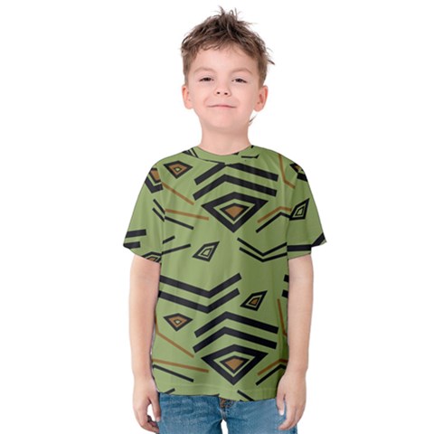 Abstract Pattern Geometric Backgrounds   Kids  Cotton Tee by Eskimos