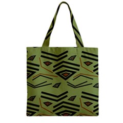 Abstract Pattern Geometric Backgrounds   Zipper Grocery Tote Bag by Eskimos