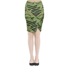 Abstract Pattern Geometric Backgrounds   Midi Wrap Pencil Skirt by Eskimos