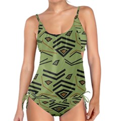 Abstract Pattern Geometric Backgrounds   Tankini Set by Eskimos