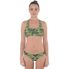 Abstract Pattern Geometric Backgrounds   Cross Back Hipster Bikini Set by Eskimos