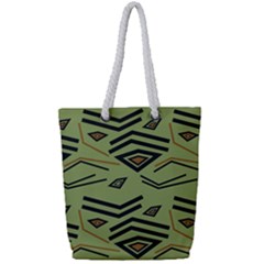 Abstract Pattern Geometric Backgrounds   Full Print Rope Handle Tote (small) by Eskimos