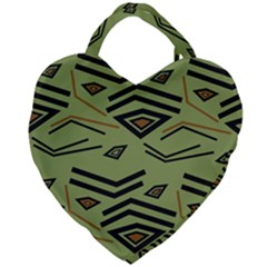 Abstract Pattern Geometric Backgrounds   Giant Heart Shaped Tote by Eskimos