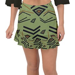 Abstract Pattern Geometric Backgrounds   Fishtail Mini Chiffon Skirt by Eskimos