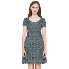 Abstract Pattern Geometric Backgrounds   Inside Out Cap Sleeve Dress