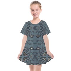 Abstract Pattern Geometric Backgrounds   Kids  Smock Dress by Eskimos