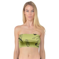 Folk Flowers Print Floral Pattern Ethnic Art Bandeau Top by Eskimos