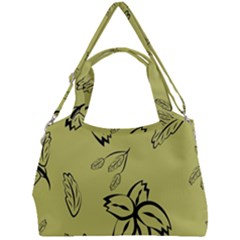 Folk Flowers Print Floral Pattern Ethnic Art Double Compartment Shoulder Bag by Eskimos