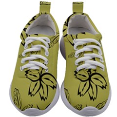 Folk Flowers Print Floral Pattern Ethnic Art Kids Athletic Shoes by Eskimos