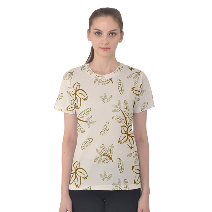 Folk flowers print Floral pattern Ethnic art Women s Cotton Tee