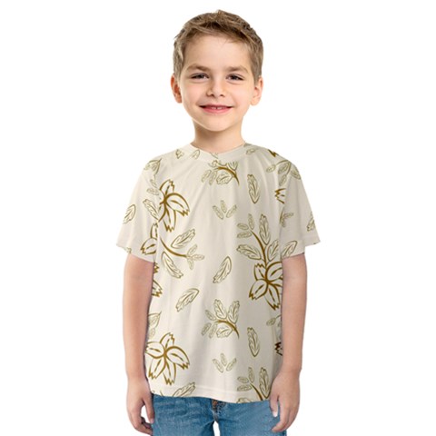 Folk Flowers Print Floral Pattern Ethnic Art Kids  Sport Mesh Tee by Eskimos