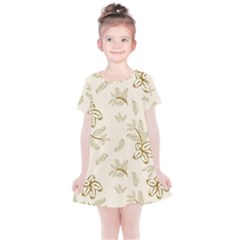 Folk Flowers Print Floral Pattern Ethnic Art Kids  Simple Cotton Dress