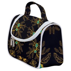 Floral Folk Damask Pattern  Satchel Handbag by Eskimos