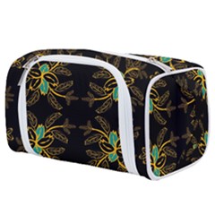 Floral Folk Damask Pattern  Toiletries Pouch by Eskimos