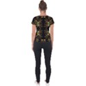 Floral folk damask pattern  Short Sleeve Sports Top  View2