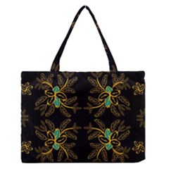 Floral Folk Damask Pattern  Zipper Medium Tote Bag by Eskimos