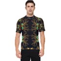 Floral folk damask pattern  Men s Short Sleeve Rash Guard View1