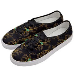 Floral Folk Damask Pattern  Women s Classic Low Top Sneakers by Eskimos