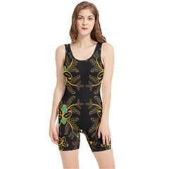 Floral Folk Damask Pattern  Women s Wrestling Singlet by Eskimos