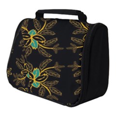 Floral Folk Damask Pattern  Full Print Travel Pouch (small) by Eskimos