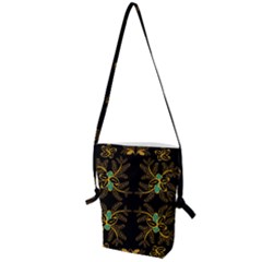 Floral Folk Damask Pattern  Folding Shoulder Bag by Eskimos