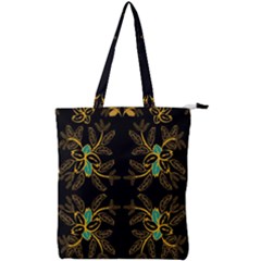 Floral Folk Damask Pattern  Double Zip Up Tote Bag by Eskimos