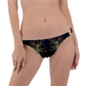 Floral folk damask pattern  Ring Detail Bikini Bottom View1