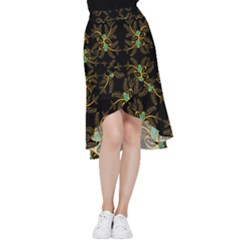 Floral Folk Damask Pattern  Frill Hi Low Chiffon Skirt by Eskimos